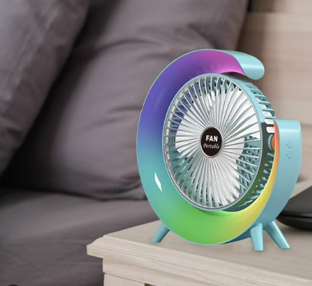 Šareni Stolni Ventilator Sa LED Osvjetljenjem