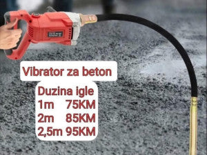 PROFESIONALNI VIBRATOR ZA BETON 1,2,2.5 METRA