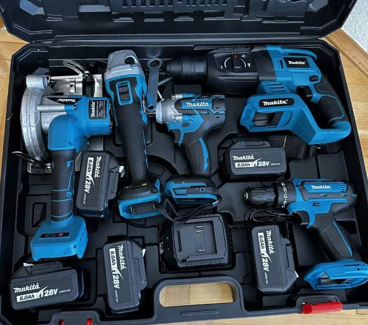 MAKITA AKU SET 5/1 BUŠILICA, BRUSILICA,ŠTEMALICA,ODVIJAČ,CEKULAR