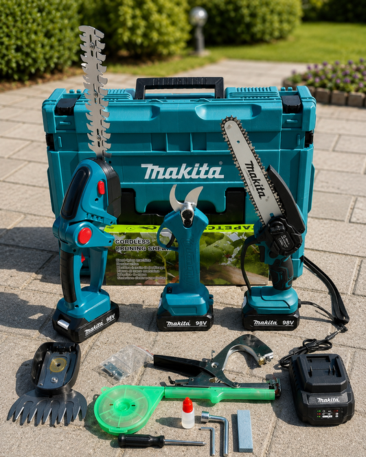 🔵 MAKITA 98V AKU VRTNI SET 4u1 + 3 BATERIJE + KOFER 🔵