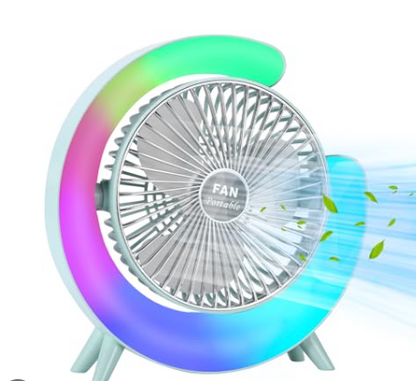Šareni Stolni Ventilator Sa LED Osvjetljenjem