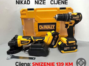 DEWALT SET 2/1 AKU UDARNA BUŠILICA +BRUSILICA