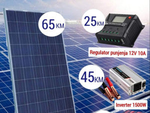 SOLARNI SET ZA DOMAĆINSTVO ZA PUNJENJE AKUMULATORA