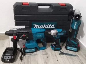 MAKITA SET 3/1 ODVIJAČ, ŠTEMALICA, BRUSILICA 128 V