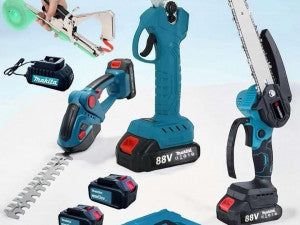 AKU SET 4/1 MAKAZE, PILA,ŠKARE,MAŠINA ZA ŠIŠANJE OGRADE