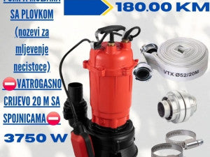 POTOPNA PUMPA ZA VODU MULJARA 3750 W