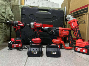 HILTI AKU SET 4/1 BUŠILICA, ODVIJAČ, ŠTEMALICA, BRUSILICA 128 V