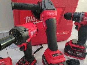 MILWAUKEE SET 3/1 BUŠILICA, BRUSILICA, ODVIJAČ 6 AH