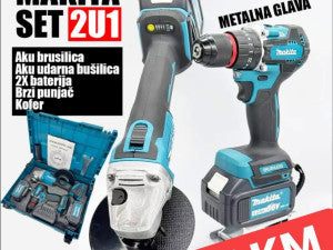 MAKITA AKU SET 2/1 BUŠILICA, BRUSILICA