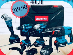 AKU MAKITA SET 4/1 BUŠILICA,ODVIJAČ,ŠTEMALICA,BRUSILICA 198 V