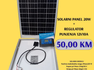 SOLARNI PANEL 20 W+REGULATOR