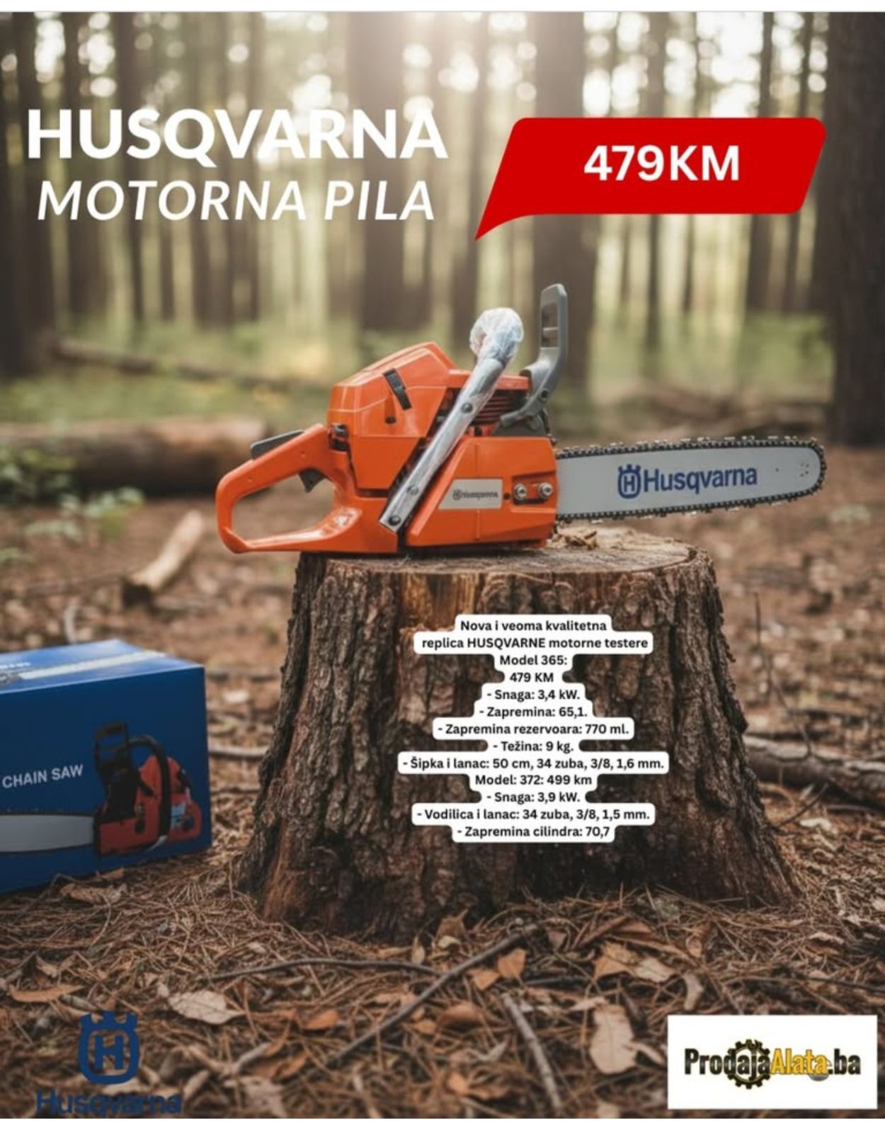 Nova generacija replika HUSQVARNA motornih testera