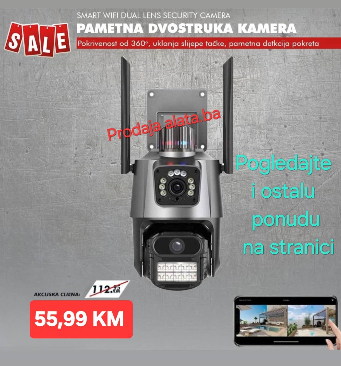 WiFi IP PTZ Kamera 12MP