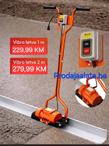 ELEKTRIČNA VIBRO LETVA ZA RAVNANJE BETONA
