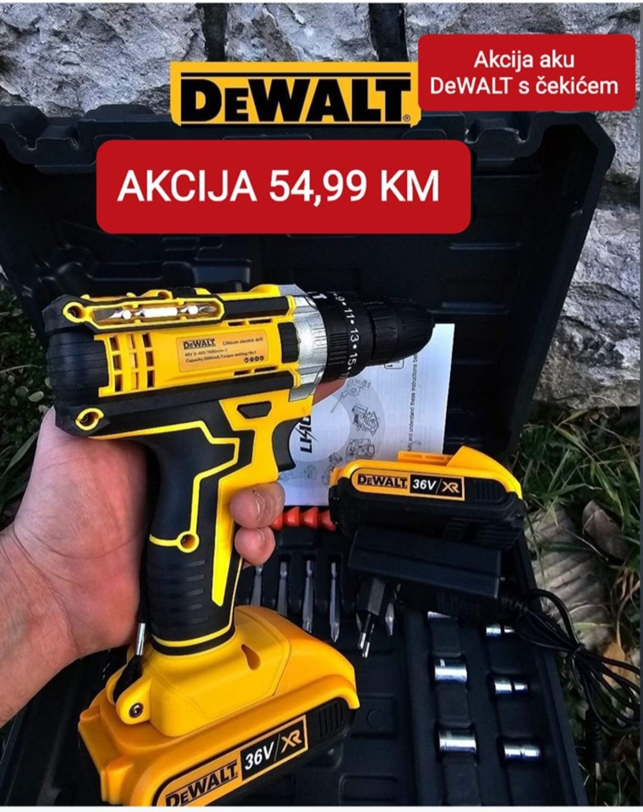 DeWalt AKU BUŠILICA SA ČEKIĆEM
